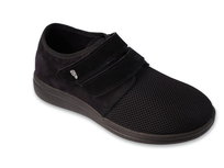 Półbuty męskie ortopedyczne Dr Orto 074M004 na rzepy szerokie czarne-42