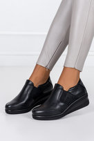 Półbuty Sergio Leone damskie wsuwane skórzana wkładka czarne PB225-39