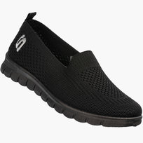 Półbuty Sportowe Damskie Tekstylne Buty Wsuwane Sneakersy Slip On Czarne 39 Potocki