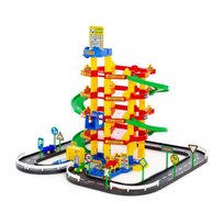 Polesie 38104 Parking garaż pięciopoziomowy z drogą i samochodami (38104 POLESIE)