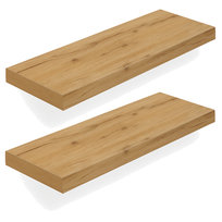 Półka ciemna olcha zestaw 2 sztuki na ścianę do salonu BEGRYF 60x20x3,8