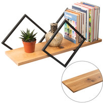 Półka industrialna LOFT metal deska dąb naturalny