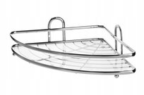 Półka Łazienkowa Ścienna 1 Poziom Narożna Chrom