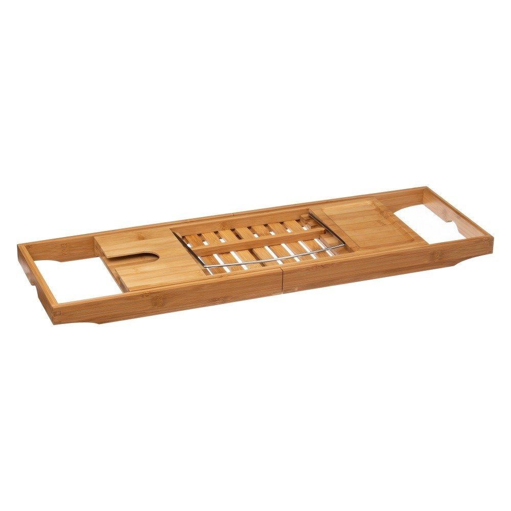 Półka na wannę bambusowa 5FIVE SIMPLE SMART, brązowa, 70-105x22 cm