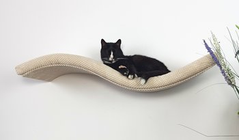 Półka ścienna dla kota, wisząca FALA SP 100 cm - Cat's Atelier