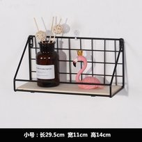 Półka ścienna z drążkiem, styl LOFT 29,5 cm- czarna