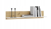 Półka SHELF dąb artisan biała 100 cm ścienna wisząca na książki do salonu