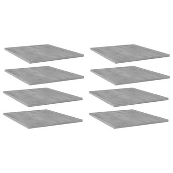 Półki na książki, 8 szt., szarość betonu, 40x50x1,5 cm, płyta - vidaXL