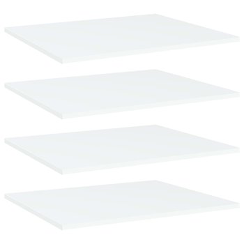 Półki na książki białe 60x50x1,5 cm (4 szt.) - Zakito