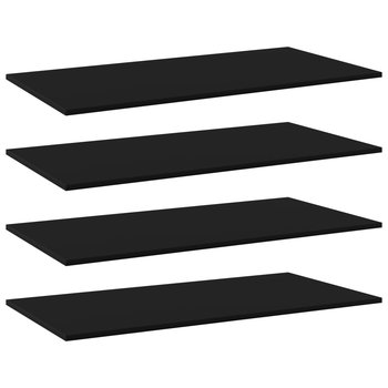 Półki na książki, czarne, 80x20x1,5 cm - Zakito