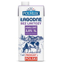 Polmlek Mleko Łagodne Bez Laktozy 2% 1 L M&C