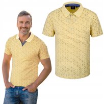 POLO Koszulka Męska ŻÓŁTA Bawełniana AMERICUM Elegancka 3XL Pako Jeans Pako Jeans