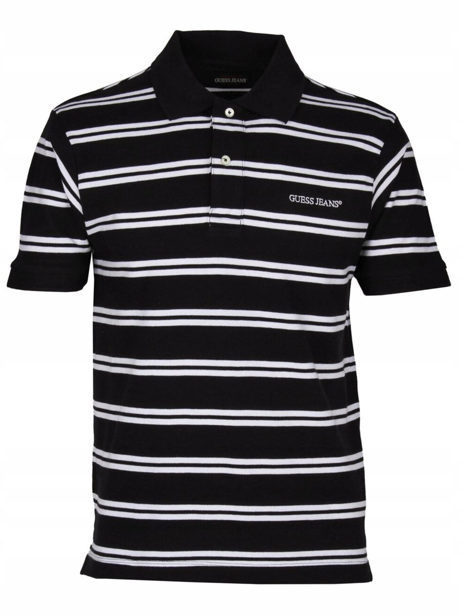 Polo męskie Guess Jeans M5RP29 KCOT1 czarny - L