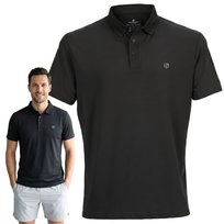 Polo męskie koszulka z kołnierzykiem sportowa polówka regular Peterson M czarna Peterson