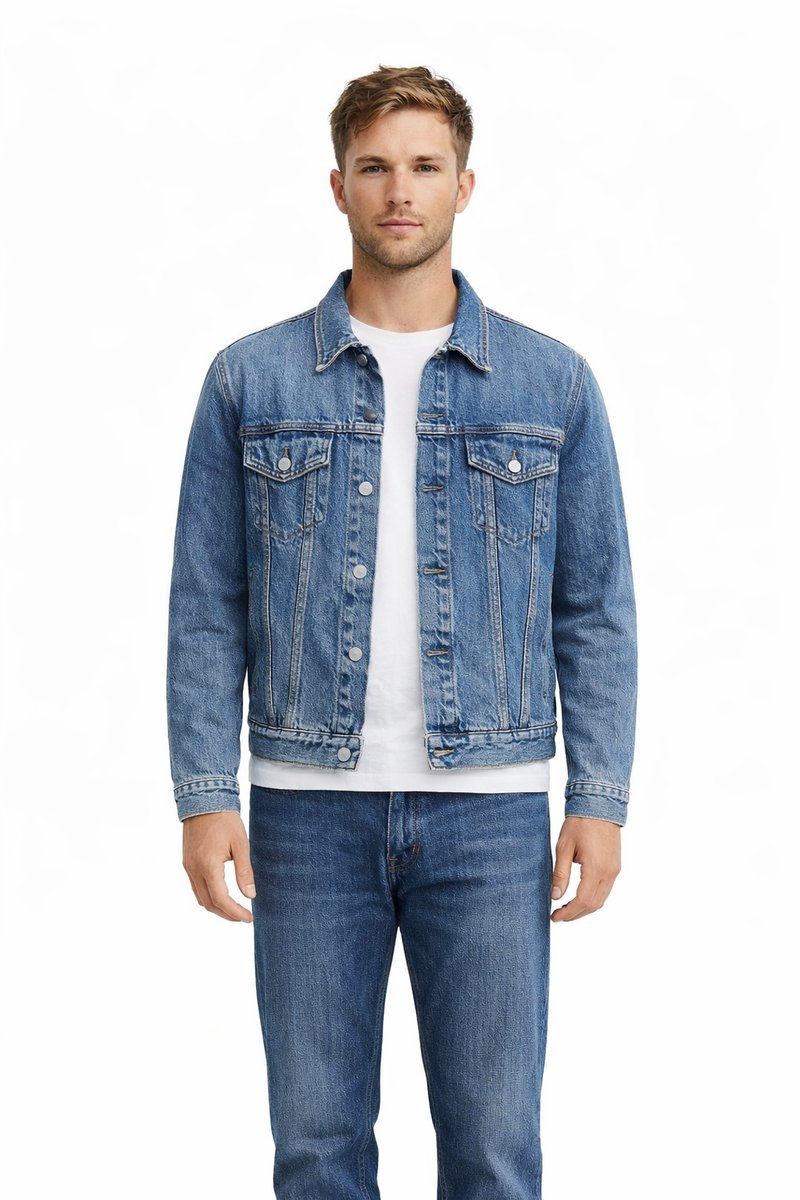 POLO Ralph Lauren POLO RALPH LAUREN KURTKA JEANSOWA DO BIODER Z GUZIKAMI XXL I3A