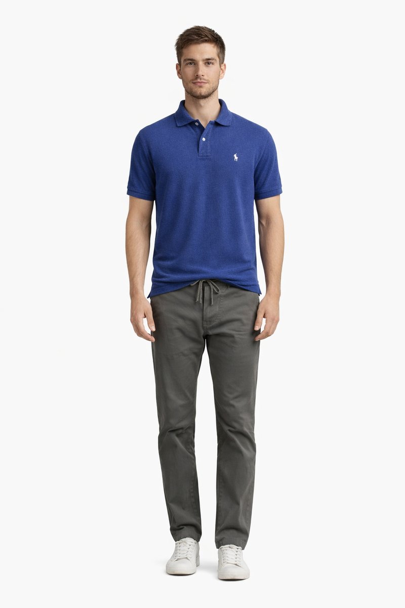 POLO Ralph Lauren POLO RALPH LAUREN NIEBIESKA KOSZULKA POLO Z KRÓTKIM RĘKAWEM M I3A