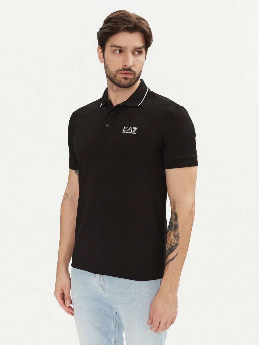 EA7 polo uomo ea7 8npf16 pjvuz 1200 black