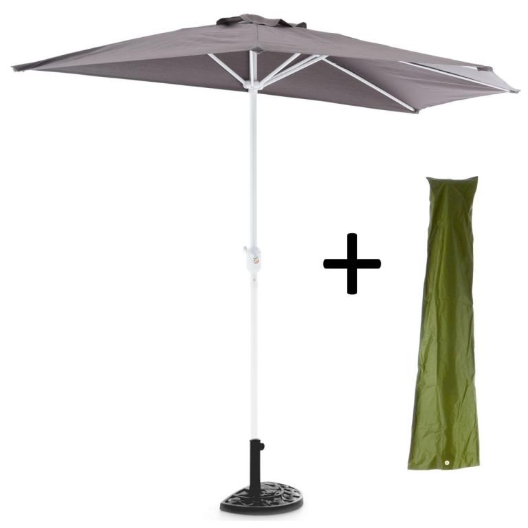 Фото - Пляжна парасоля Garthen Półokrągły parasol z pokrowcem i stojakiem, 265 x 138 x 230 