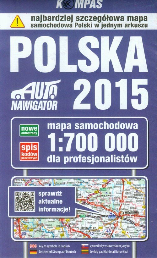 mapa samochodowa polski 2015 Polska 2015. Mapa samochodowa dla profesjonalistów 1:700 000 