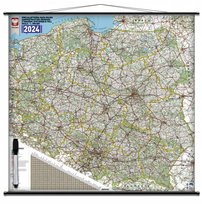 Polska. Mapa ścienna administracyjno-drogowa + system e-TOLL 1:330