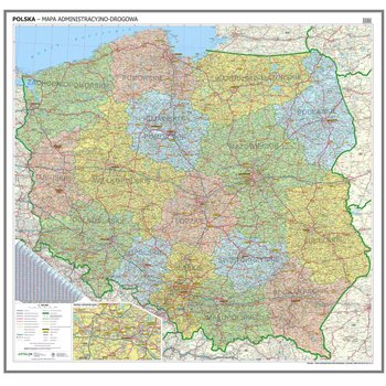Polska - mapa ścienna administracyjno-drogowa WYDANIE 2025 do wpinania - pinboard ArtGlob - Artglob