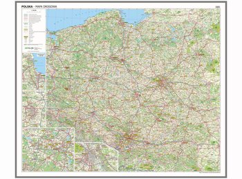 Polska mapa ścienna WYDANIE 2025 drogowa, administracyjna, do wpinania - pinboard, 1:700 000, ArtGlob - Artglob