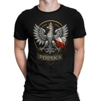 Polska - Orzeł Biały - męska koszulka patriotyczna na prezent Koszulkowy