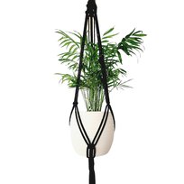 POLSKI KWIETNIK WISZĄCY kolor CZARNY  MAKRAMA NA ROŚLINY