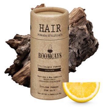 Pomada do włosów męskich, naturalny w papierowym sztyfcie, mocna  ROOMCAYS  - Roomcays