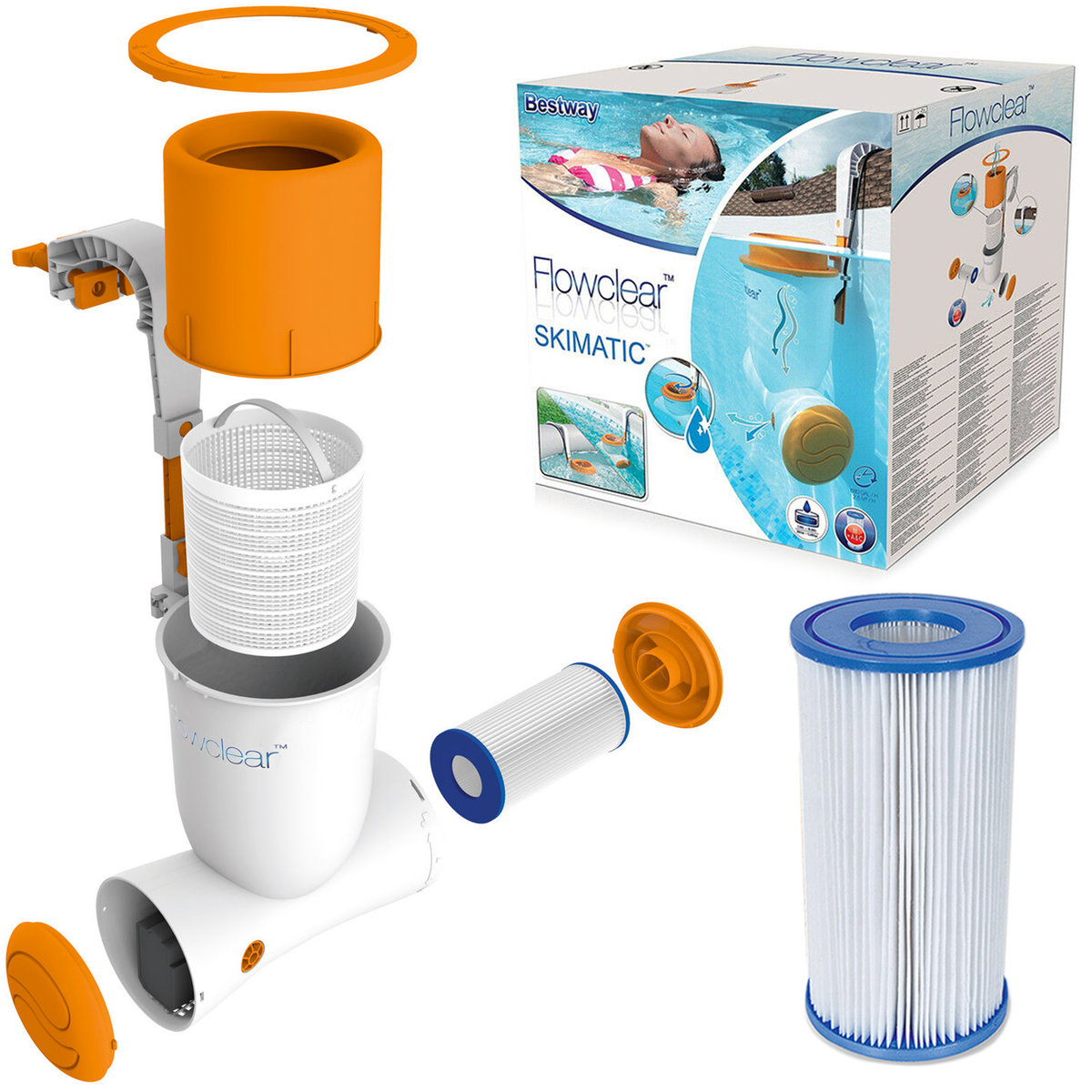 Pompa filtrująca ze skimmerem 2w1 Bestway 58469