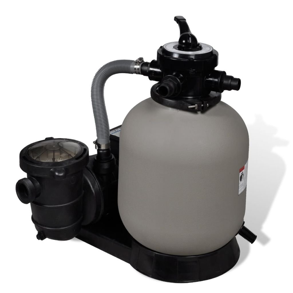 Pompa piaskowa filtrująca do basenu MWGROUP, szara, 600W, 17000 L/h, 35x50,2x65,5 cm