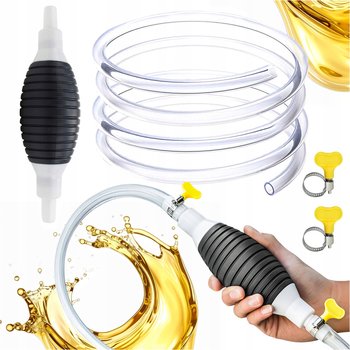 POMPKA RĘCZNA DO SPUSZCZANIA PALIWA OLEJU ROPY PŁYNÓW POMPA + WĄŻ 2M - DomowyŚwiat