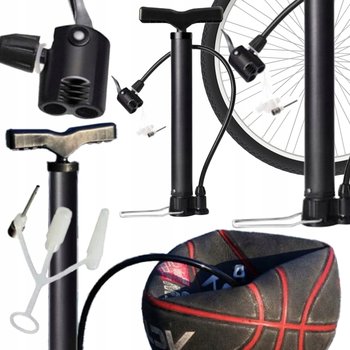 Pompka Rowerowa Nożna Do Piłek Roweru 5W1 Mocna