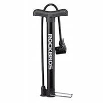 Pompka rowerowa podłogowa 120psi / 8bar końcówki do piłek materacy - czarna Rockbros