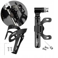 POMPKA ROWEROWA + UCHWYT KOSZYK ŚRUBY KLUCZ ZESTAW NEO TOOLS