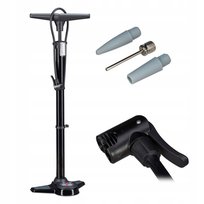 POMPKA ROWEROWA Z MANOMETREM NOŻNA SAMOCHODOWA MANOMETR 14bar Wąż 98cm RELAXDAYS
