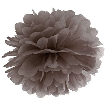 Pompon bibułowy "Classic", brązowy, 25 cm - PartyDeco