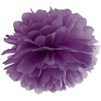 Pompon bibułowy "Classic", purpurowy, 25 cm