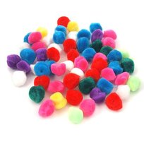 Pompony dekoracyjne 15 mm/mix kolorów - 60 szt.
