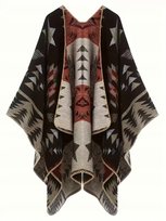 PONCHO ponczo KOWBOJSKIE TEXAS Retro Vintage Narzuta Western tkane bordo Inna marka