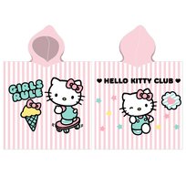 Poncho Ręcznik Hello Kitty 55x55 z Kapturem Licencyjne na Basen
