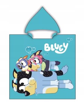 PONCZO BLUEY BLUE RĘCZNIK PLAŻOWY Z KAPTUREM PONCHO DLA DZIECKA BLUI BINGO - Aymax