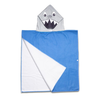 Ponczo-ręcznik z kapturem Sharky, niebieski - Inna marka