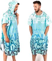 Ponczo szybkoschnące sportowe z kapturem mikrofibra na plażę basen kemping do morsowania