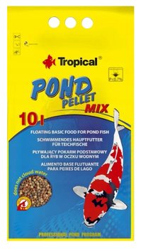 Pond Pellet Mix to pełnoporcjowy pokarm w postaci pływających kuleczek dla karpi koi, złotych rybek oraz innych ozdobnych ryb karpiowatych hodowanych w oczku wodnym. - Tropical