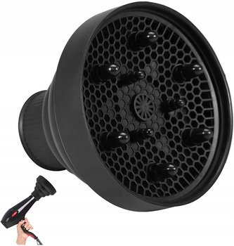 Ponik's Uniwersalny Dyfuzor Sylikonowy  Do Suszarek CZARNY KOMPAKTOWY - Poniks