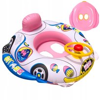 Ponton Z Kierownicą Kółko Do Pływania 66cm Dmuchane Kolo do Plywania Rozowy