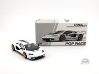 Pop Race Lamborghini Countach LPI 800-4 Blanc 1:64 - Modèle 2025 Diecast PR64-117