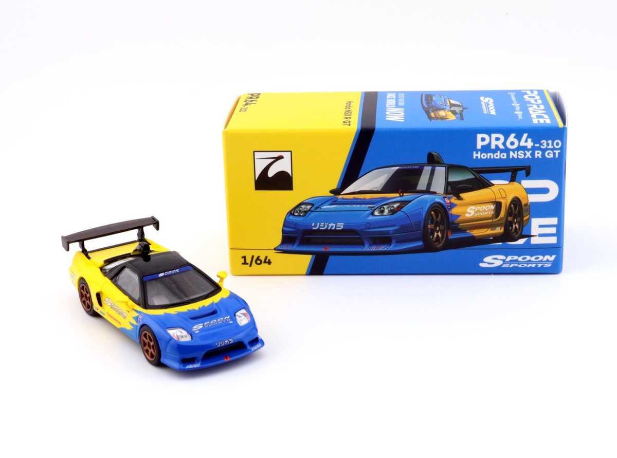 POP RACE PR64-310 Honda NSX R GT Spoon Sports Yellow Blue PR64-0310 1: ...