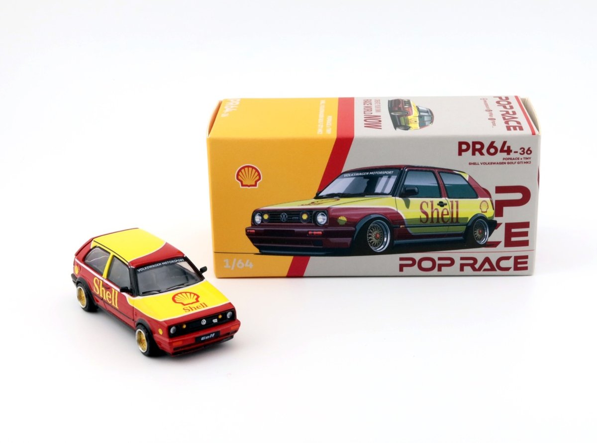 Volkswagen Shell Racing POP RACE PR64-36 Volkswagen VW Golf GTi MK2 Shell PR64-0036 1:64 - POP ...